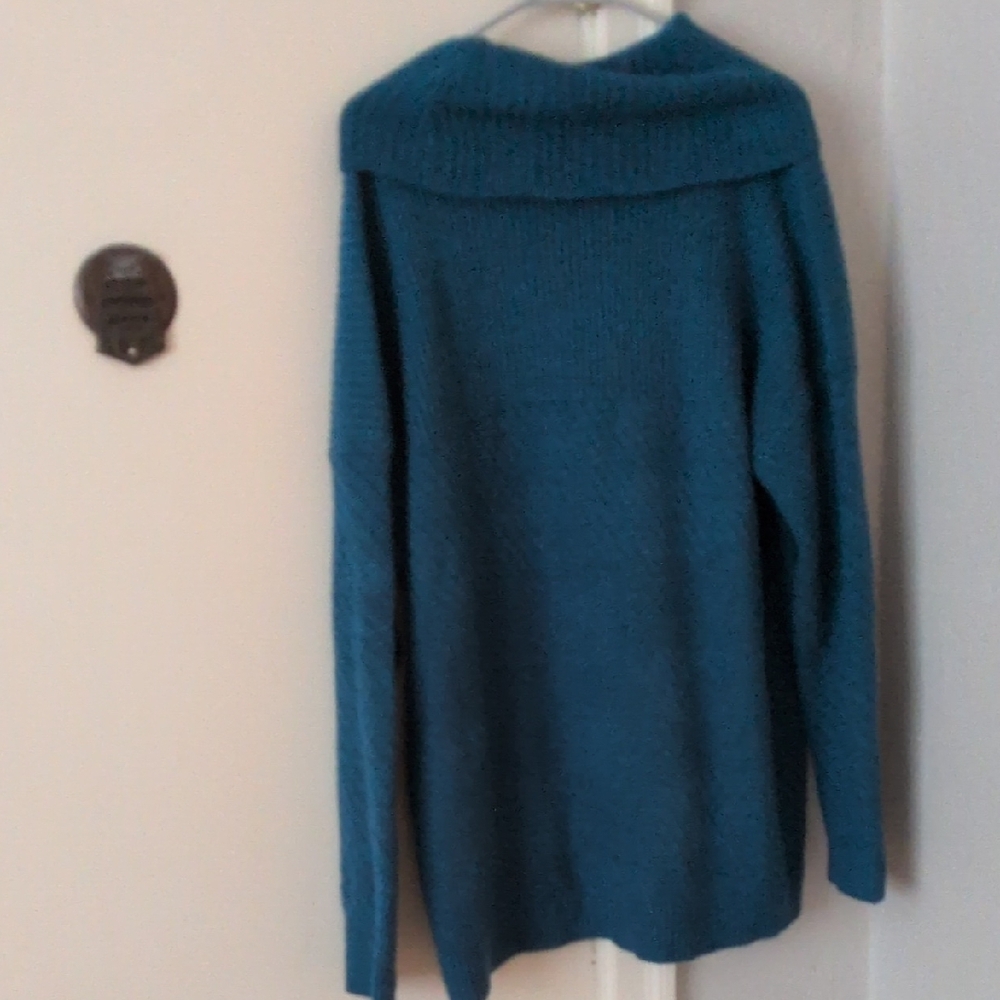 St. John's Bay Cowl Neck Sweater in Deep Teal - Picture 8 of 8